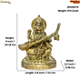 Brass Saraswati 4 Inch KBH09074