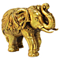 Small Brass Elephant Statue for Home Decor, Office Desk, Temple & Vastu Decoration, BH09204