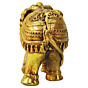 Small Brass Elephant Statue for Home Decor, Office Desk, Temple & Vastu Decoration, BH09204