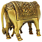 Brass Cow with Calf Statue KBH09206