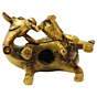 Brass Cow with Calf Statue KBH09206