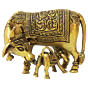 Brass Cow with Calf Statue KBH09206