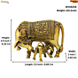 Brass Cow with Calf Statue KBH09206