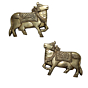 Brass Cow Wall Hanging Set KBH09224