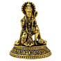 Small Lord Hanuman Brass Statue for Home Temple, Puja Room & Spiritual Decor BH09239