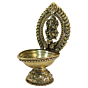 Lord Ganesha Brass Oil Lamp for Puja, Home Temple & Festival Decoration, BH09264