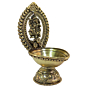 Lord Ganesha Brass Oil Lamp for Puja, Home Temple & Festival Decoration, BH09264