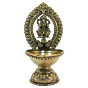 Lord Ganesha Brass Oil Lamp for Puja, Home Temple & Festival Decoration, BH09264
