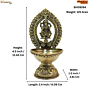 Lord Ganesha Brass Oil Lamp for Puja, Home Temple & Festival Decoration, BH09264
