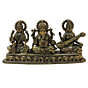 Brass Ganesh, Laxmi and Saraswati Statue KBH09270