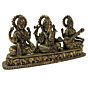 Brass Ganesh, Laxmi and Saraswati Statue KBH09270