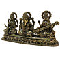 Brass Ganesh, Laxmi and Saraswati Statue KBH09270