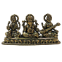 Brass Ganesh, Laxmi and Saraswati Statue KBH09270