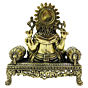 Brass Ganesha Sitting On Sofa 4 Inch KBH09275