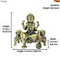 Brass Lakshmi Sitting On Sofa 4 Inch KBH09276
