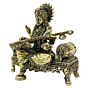 Brass Sarasvati Sitting On Sofa 4 Inch KBH09277