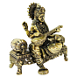 Brass Sarasvati Sitting On Sofa 4 Inch KBH09277