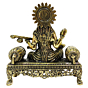 Brass Sarasvati Sitting On Sofa 4 Inch KBH09277
