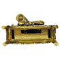 Brass Sarasvati Sitting On Sofa 4 Inch KBH09277