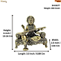 Brass Sarasvati Sitting On Sofa 4 Inch KBH09277