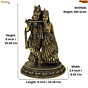 Brass Radha Krishn 6 Inch KBH09281