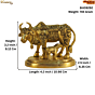 Brass Cow & Calf Statue KBH09292