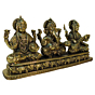 Brass Laxmi-Ganesh-Saraswati Statue 3 Inch KBH09299