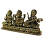 Brass Laxmi-Ganesh-Saraswati Statue 3 Inch KBH09299