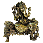 Brass Sofa Ganesha Idol  KBH09307