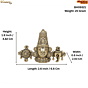 Small Lord Venkateswara Balaji Brass Statue for Home Temple, Puja & Spiritual Decor BH09321