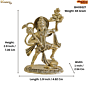 Lord Hanuman Brass Statue for Home Temple, Puja Room & Spiritual Decor BH09327