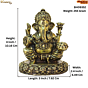 Brass Ganesha Idol  4 Inch KBH09352