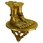 Brass Lakshmi Charan Paduka  8 Inch KBH09363