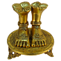 Brass Lakshmi Charan Paduka  8 Inch KBH09363