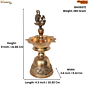 Brass Bird Deepak | Traditional Brass Oil Lamp with Bird Design for Pooja BH09372