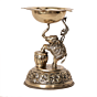 Brass Elephant Deepak | Decorative Brass Oil Lamp with Elephant Design for Pooja BH09373