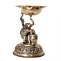 Brass Elephant Deepak | Decorative Brass Oil Lamp with Elephant Design for Pooja BH09373