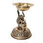 Brass Elephant Deepak | Decorative Brass Oil Lamp with Elephant Design for Pooja BH09373