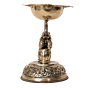 Brass Elephant Deepak | Decorative Brass Oil Lamp with Elephant Design for Pooja BH09373