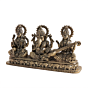  Brass Ganesh Lakshmi Saraswati Murti for Home Temple, Office & Gift BH09382