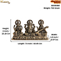  Brass Ganesh Lakshmi Saraswati Murti for Home Temple, Office & Gift BH09382