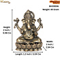 Brass Ganesha Height 2 Inch KBH09556
