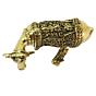 Brass Cow & Calf Figurine  2 Inch KBH09559