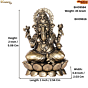 Brass Ganesha Idol  2 Inch KBH09584
