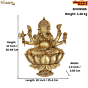 Brass Ganesha Wall Hanging 12 Inch KBH09589
