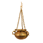 Brass Pot With Chain 7 Inch KBH09593