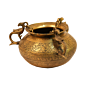 Brass Pot With Chain 7 Inch KBH09593