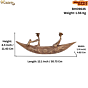 Handcrafted Tribal Design Brass Boat | 12.1 x 1.9 x 4.5 inches