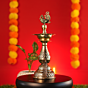 Brass Peacock Diya or Oil Lamp KBH09675