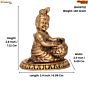 Laddu Gopal Brass Statue for Home Temple, Puja & Janmashtami Decoration, BH09732